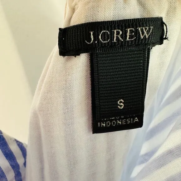J. Crew Cross Back stripe midi dress