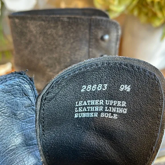 J. Crew Distressed Oiled Leather Combat Boots