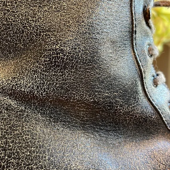 J. Crew Distressed Oiled Leather Combat Boots