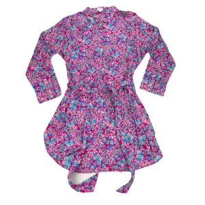 J Crew Dress Womens 2X Floral Shirt Button Up Lightweight Waist Tie Bloomcore