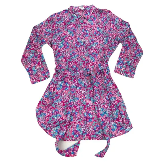 J Crew Dress Womens 2X Floral Shirt Button Up Lightweight Waist Tie Bloomcore