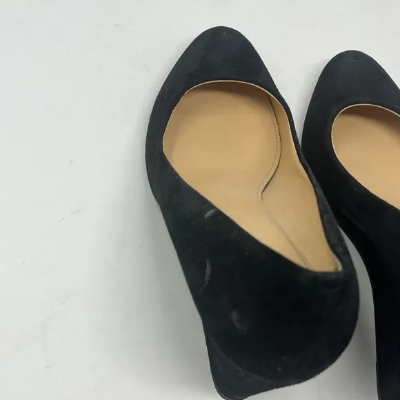 J. Crew Martina wedges black suede 11 women