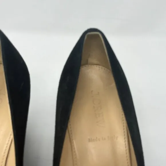 J. Crew Martina wedges black suede 11 women