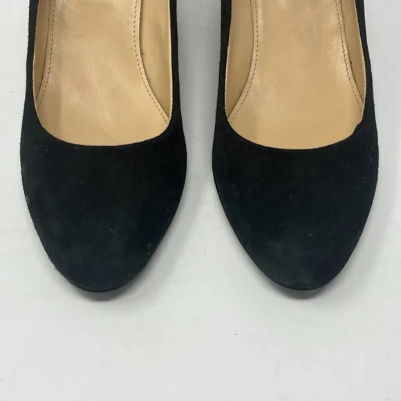 J. Crew Martina wedges black suede 11 women