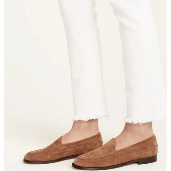 J. Crew Petite Slim Boyfriend Jean in White 29 Tall Distressed Crop Denim Summer