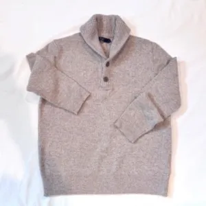 J CREW Shawl Collar Sweater Heather Birch MINT Medium​​​​​​​​​​​​