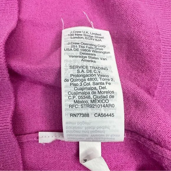 J. CREW Short-Sleeve Tippi Sweater In Flowers Merino Wool Blend Women’s Sz L