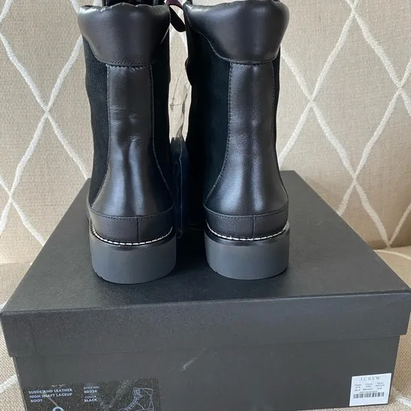J Crew Suede and Leather Laceup Combat Boots NWT!