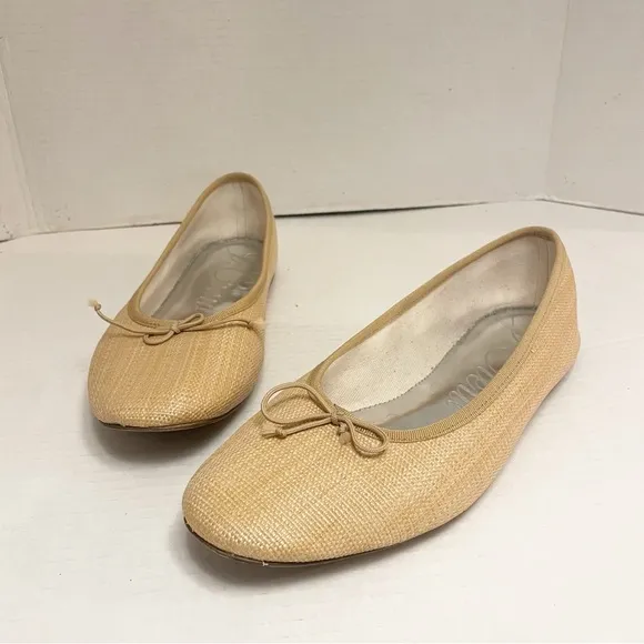 J. Crew Zoe Woven Ballet Flats in Light Tan