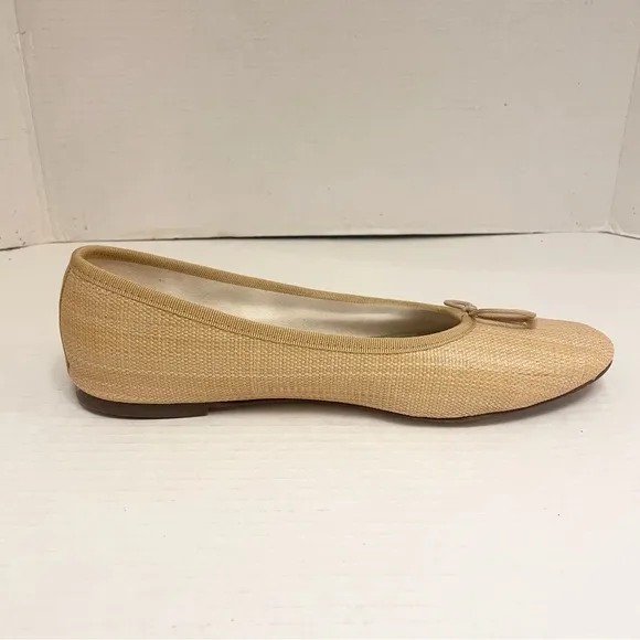 J. Crew Zoe Woven Ballet Flats in Light Tan