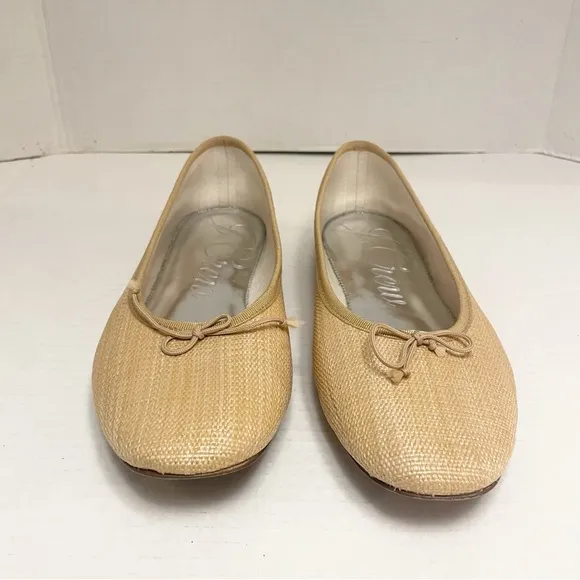 J. Crew Zoe Woven Ballet Flats in Light Tan