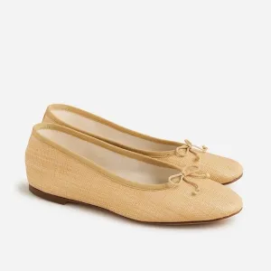 J. Crew Zoe Woven Ballet Flats in Light Tan