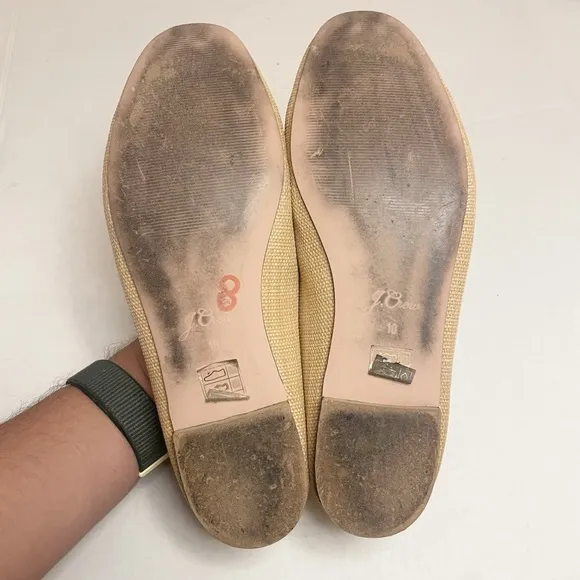J. Crew Zoe Woven Ballet Flats in Light Tan