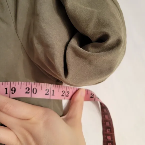 Jack by BB Dakota Army Green Zipper Front Quilted Inner Fur Hood Jacket Medium