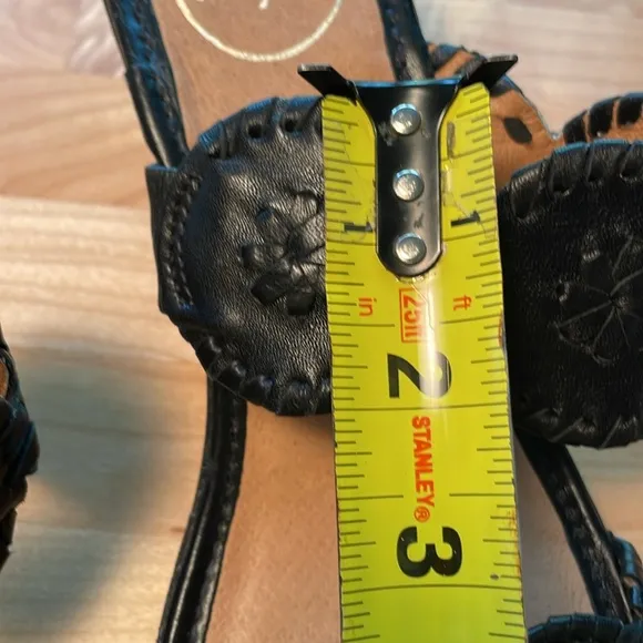 Jack Rogers Luccia Platform Wedge Black Sandals Women’s Size 9.5 M
