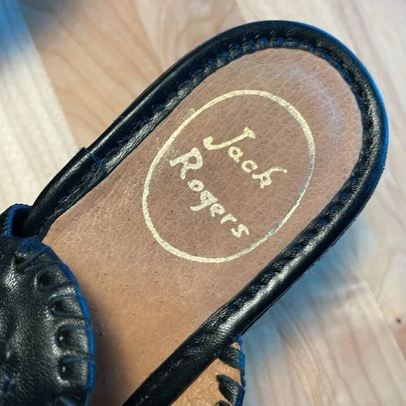 Jack Rogers Luccia Platform Wedge Black Sandals Women’s Size 9.5 M