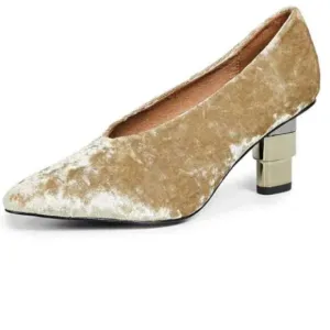 JAGGAR THE LABEL V-Cut Velvet Pumps with Articulated Heel Women's Size 7