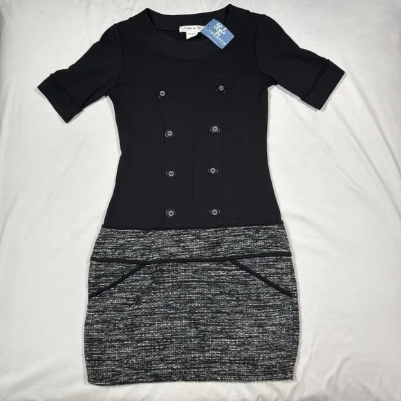 J'aime la Vie Paris Women's Black PenciDress Made in France 65% Viscose Sz M