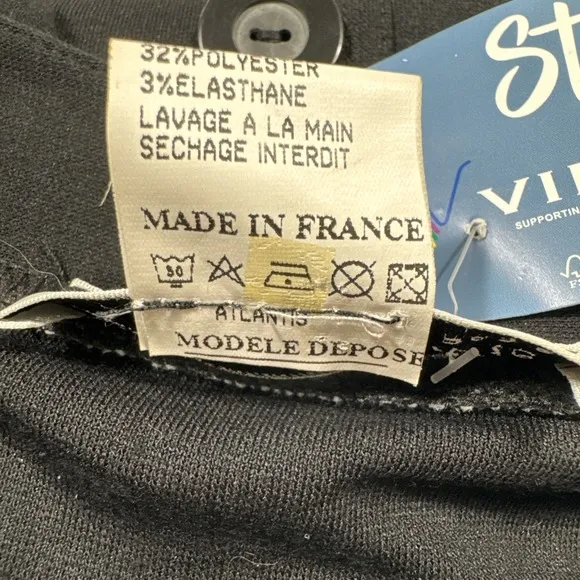 J'aime la Vie Paris Women's Black PenciDress Made in France 65% Viscose Sz M