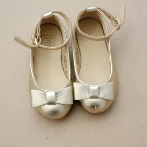 JANIE &amp; JACK Gold Mary Jane Round toe ballerina flats Size 4 toddlers