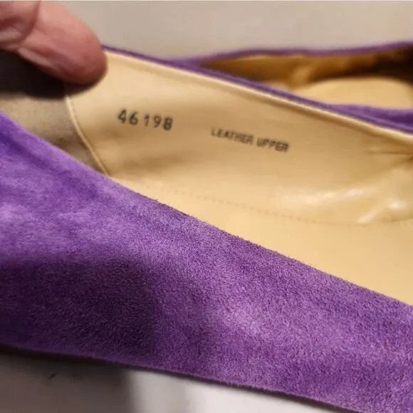 J.Crew &quot;CeCe&quot; Orchid Luxe Suede Ballet Flats sz.10.5 Made in Italy Ret.$169