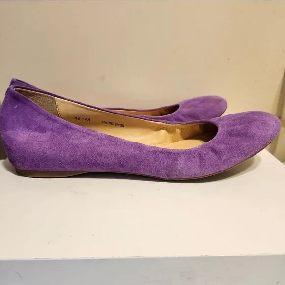 J.Crew &quot;CeCe&quot; Orchid Luxe Suede Ballet Flats sz.10.5 Made in Italy Ret.$169