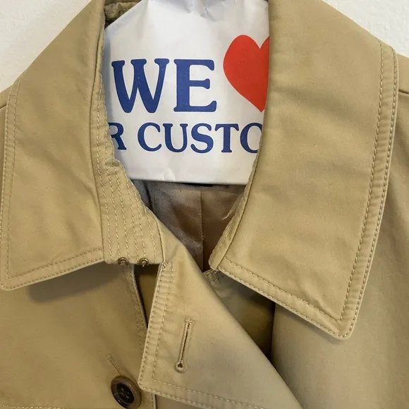 Jcrew collection classic Tan Double-Breasted Trench Coat