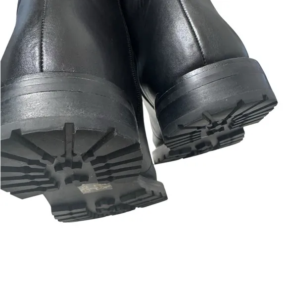 J. Crew Gwen lug sole leather lace up combat boots black women’s Sz 9.5
