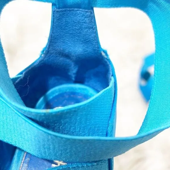 Jean Michel Cazabat Fella Turquoise Blue Wedges 40
