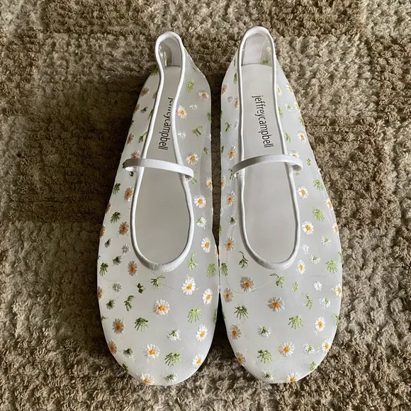 Jeffrey Campbell Floral Mesh Flats