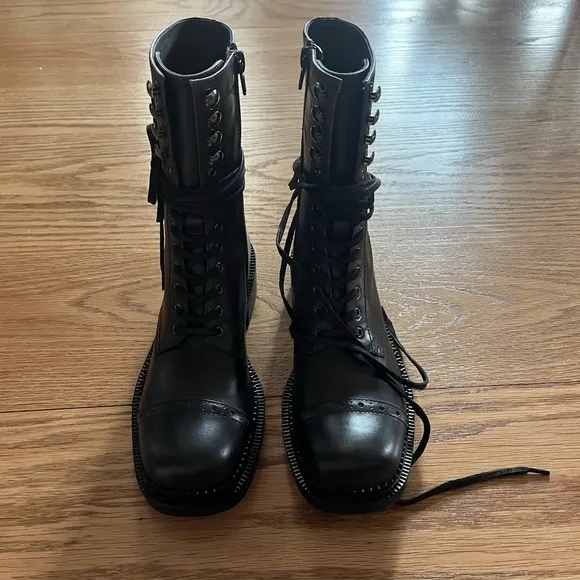 Jeffrey campbell london Leather Lace-Up Boots