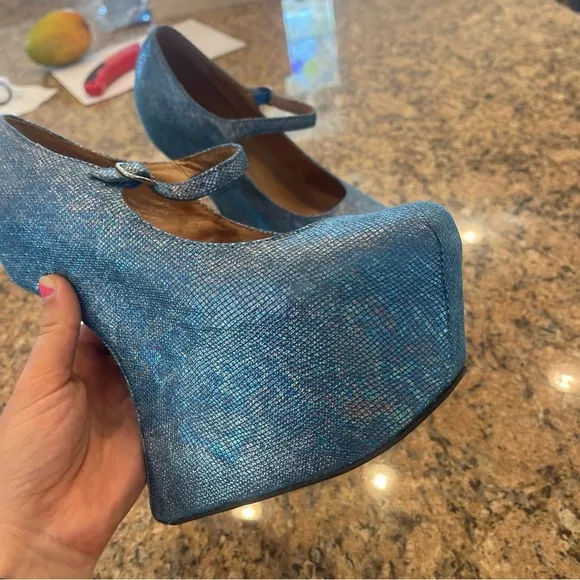 Jeffrey Campbell NIGHTWALK (rare) limited edition mermaid platform wedges heels
