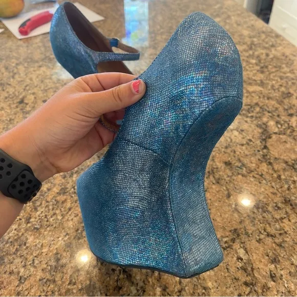 Jeffrey Campbell NIGHTWALK (rare) limited edition mermaid platform wedges heels