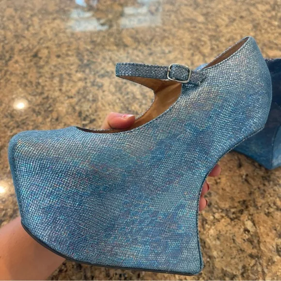 Jeffrey Campbell NIGHTWALK (rare) limited edition mermaid platform wedges heels