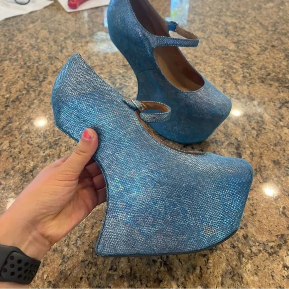 Jeffrey Campbell NIGHTWALK (rare) limited edition mermaid platform wedges heels