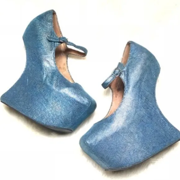 Jeffrey Campbell NIGHTWALK (rare) limited edition mermaid platform wedges heels