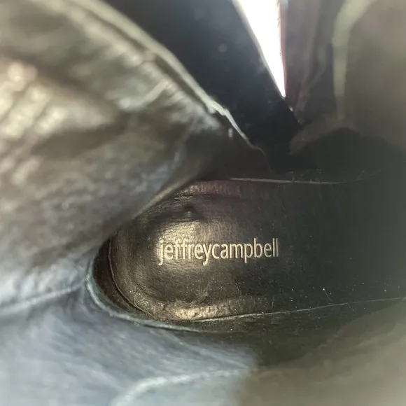 JEFFREY CAMPBELL Patent Leather Czech Combat Boots