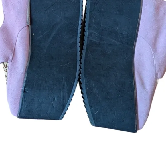 Jeffrey Campbell Rotten Platform Wedges 7.5 Lilac Suede Leopard Creepers