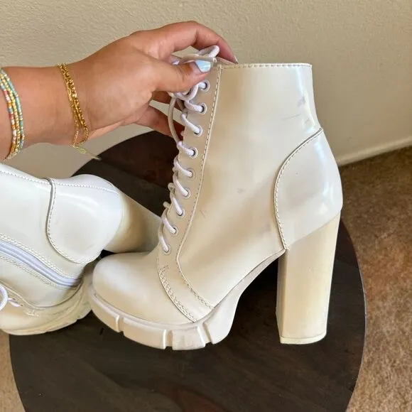 Jeffrey Campbell Solar Combat Boots Sz 8