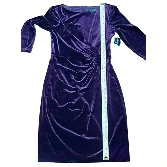 Jessica Howard Women's Velvet Sheath Dress; Size 6; Plum