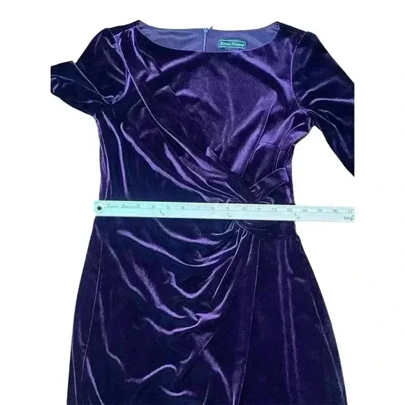 Jessica Howard Women's Velvet Sheath Dress; Size 6; Plum