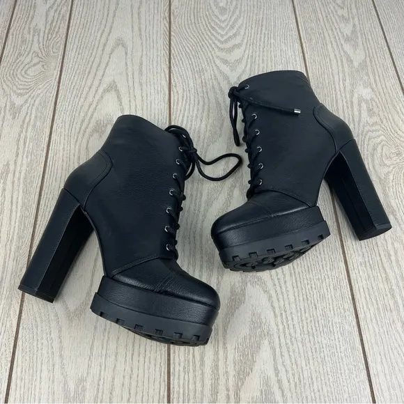 Jessica Simpson Imala Women's Ankle Combat Lace-Up Boots 10M/42 Black $129