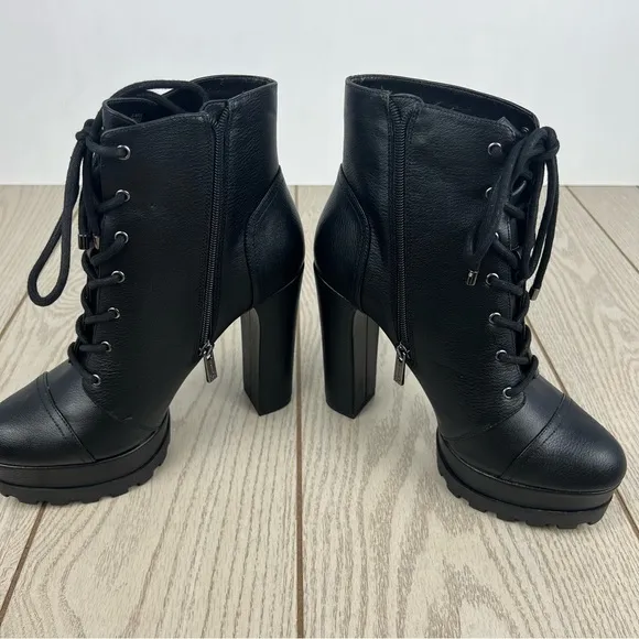 Jessica Simpson Imala Women's Ankle Combat Lace-Up Boots 10M/42 Black $129