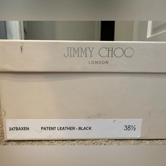 Jimmy Choo Black Peep Toe Wedge Shoes
