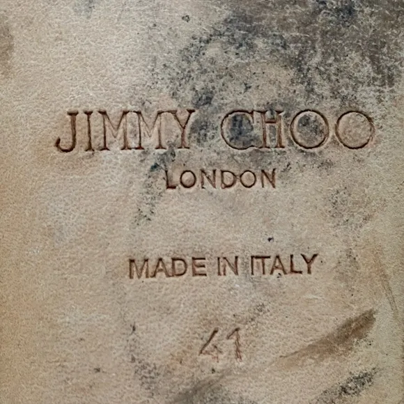 Jimmy Choo Made in Italy Gold Silver Glitter Mesh Ballet Flats size 11
