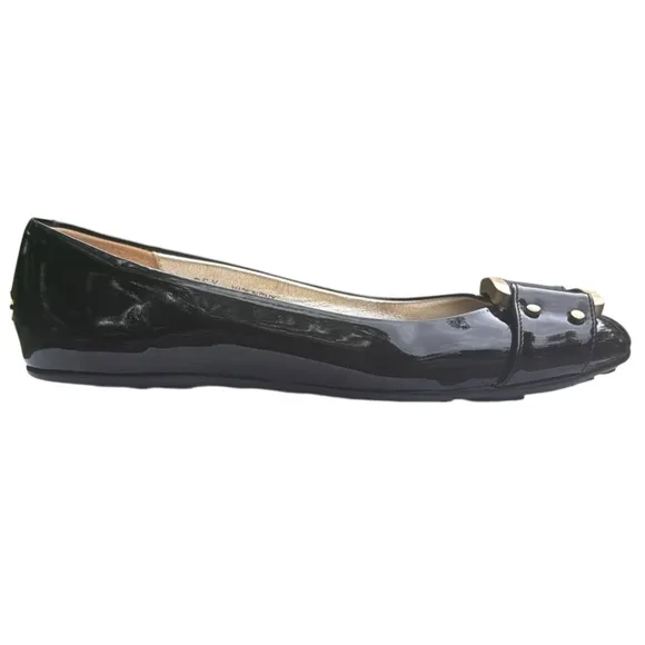 Jimmy Choo Morse Black Patent Leather Ballet Flats Shoes IT 36 1/2 US 6 1/2