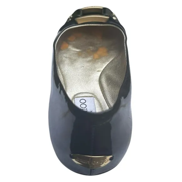 Jimmy Choo Morse Black Patent Leather Ballet Flats Shoes IT 36 1/2 US 6 1/2