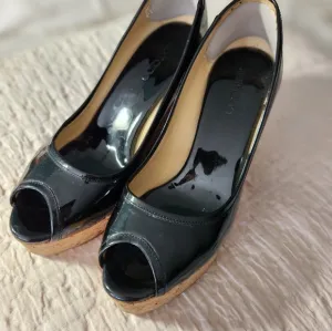 Jimmy Choo patent leather wedges