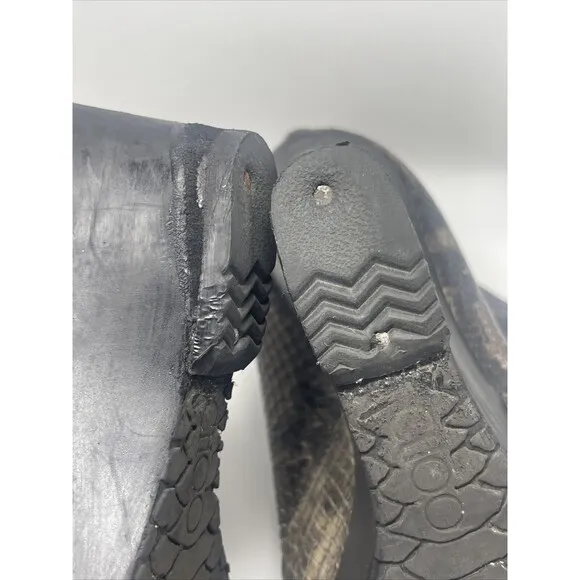 Jimmy Choo Snakeskin Foldover Wedge Booties Sz 37 1/2