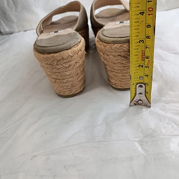 Jimmy Choo Suede Criss Cross Slip-On Platform Sandal Wedges size 40